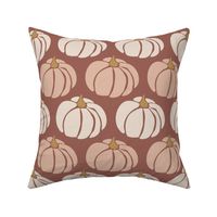 Pumpkins Earthy Brown Colors: Fall Thanksgiving V3 Autumn Pumpkin Nature Leaves - L