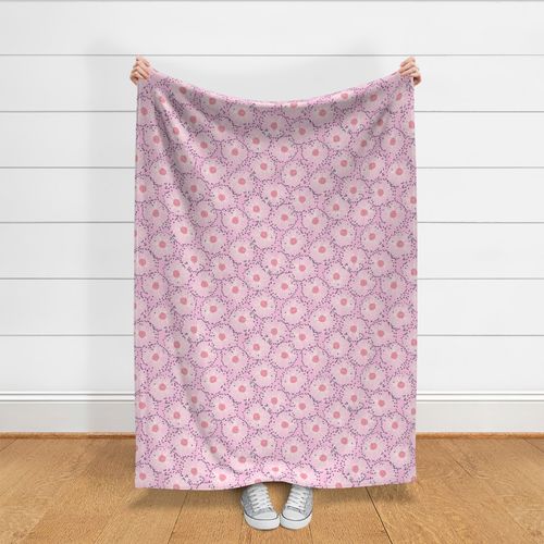 funky floral pink/large