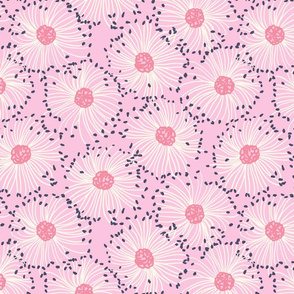 funky floral pink/large