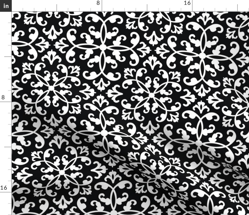 Contessa Damask - Black