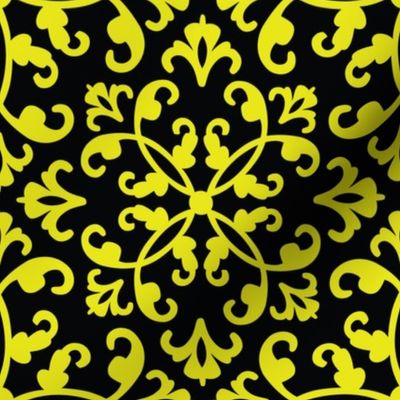 Contessa Damask - Mellow Yellow