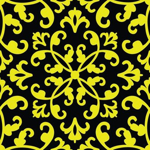 Contessa Damask - Mellow Yellow