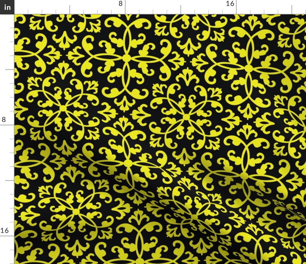 Contessa Damask - Mellow Yellow