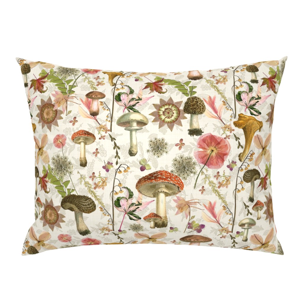 Mushroom Garden linen