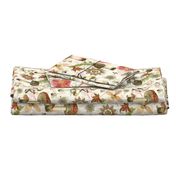 Mushroom Garden linen