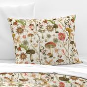 Mushroom Garden linen