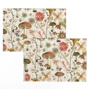 Mushroom Garden linen