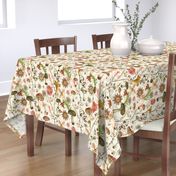 Mushroom Garden linen