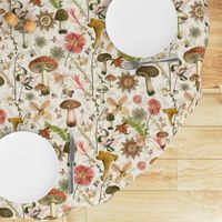 Mushroom Garden linen