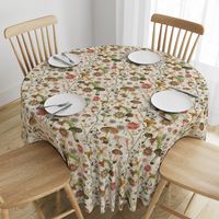 Mushroom Garden linen