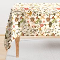 Mushroom Garden linen