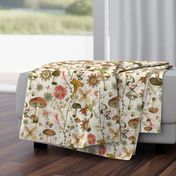 Mushroom Garden linen