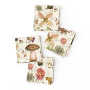 Mushroom Garden linen