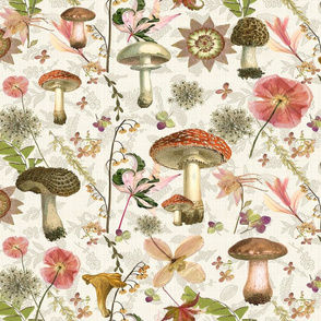 Mushroom Garden Linen jumbo