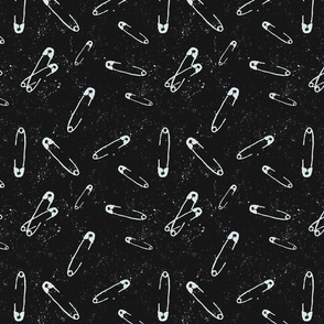 Safety Pin Fabric, Wallpaper and Home Decor