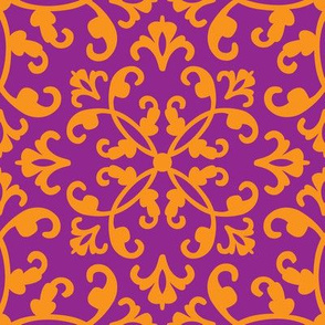 Contessa Damask - Royal Plume