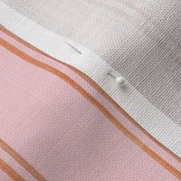 Watercolor double stripes pink and orange