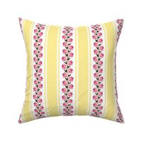 Climbing pink vintage roses yellow stripe (small)