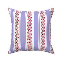 Climbing pink vintage roses lilac stripe (small)