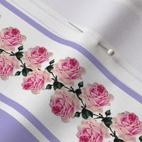 Climbing pink vintage roses lilac stripe (small)