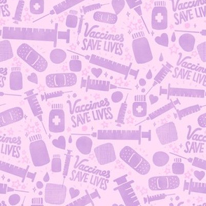 Vaccines Save Lives - Light - Pink Purple