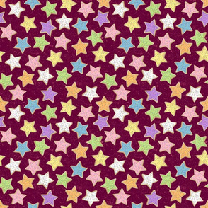 Sugar Cookie Stars on Raspberry (small scale)