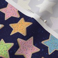 Sugar Cookie Stars on Blue (small scale)