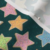 Sugar Cookie Stars on Green (small scale)