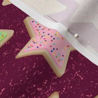 Sugar Cookie Stars on Raspberry (large scale)