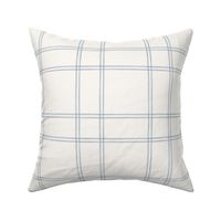 Watercolor double plaid soft blue and cream