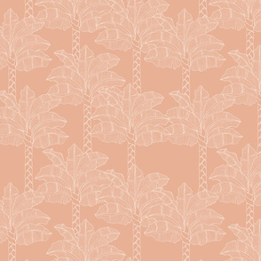 Soft Palm Trees - Burnt Peach Pink