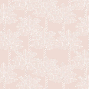Soft Palm Trees - Dusty Rose White