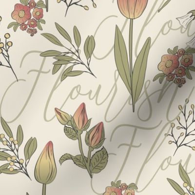 Bell Nora tulips florish pattern