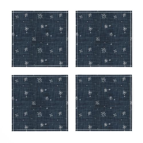 RGB 6 by 6 Snowflakes Navy