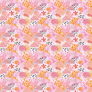 coral reef/pink and orange/small