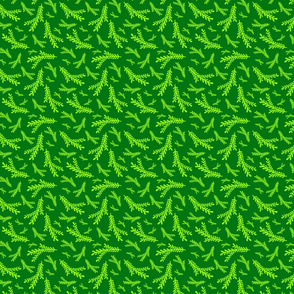 Branch lightgreen on dark green small scale