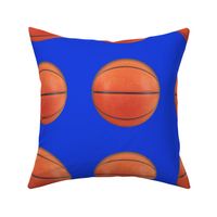 6" basketball on royal blue