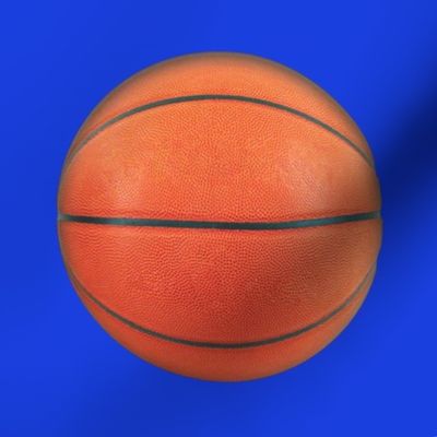 6" basketball on royal blue