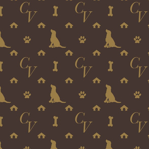  Louis Luxury Dog Attire Monogram Pattern
