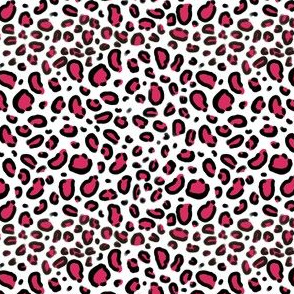leopard bright pink fabric - animal print