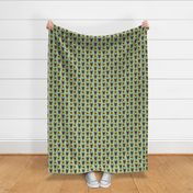 doberman sunflower fabric - mint