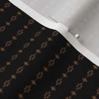 1880 stripe with flowers and diamond blackand gold 2046-44