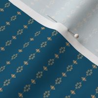 1880 stripe with flowers and diamond blue 2046-45