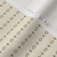 1880 stripe with flowers and diamond cream and brown 2046-30