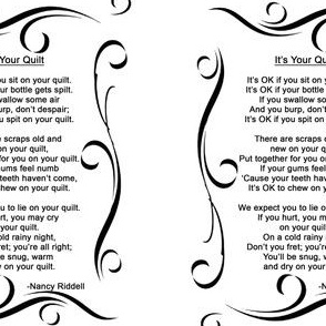 It's Your Quilt Poem with Frame