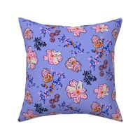 Vintage style floral on lavender