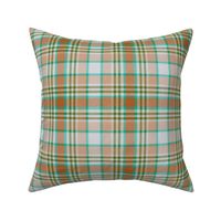 Peach Caramel and Mint White Center Plaid