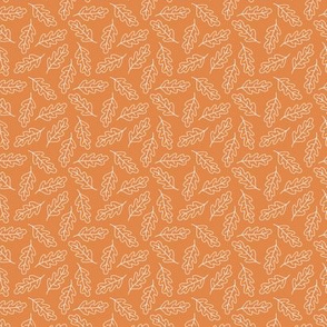 Oak Leaf in Orange - small repeat