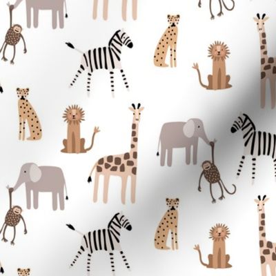 Cute Wild Jungle Safari Animals - 2 inch