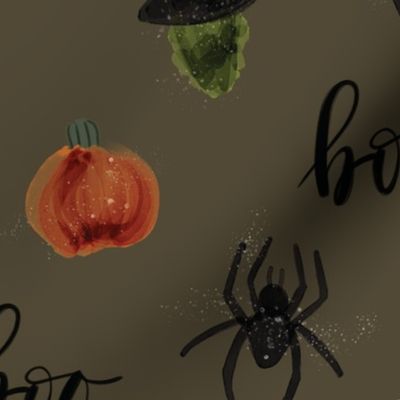 13-16 pumpkins spiders witches boo
